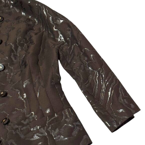 NWT Escada Jacket - Black Metallic 3/4 Sleeve - Size 10 - Picture 16 of 16